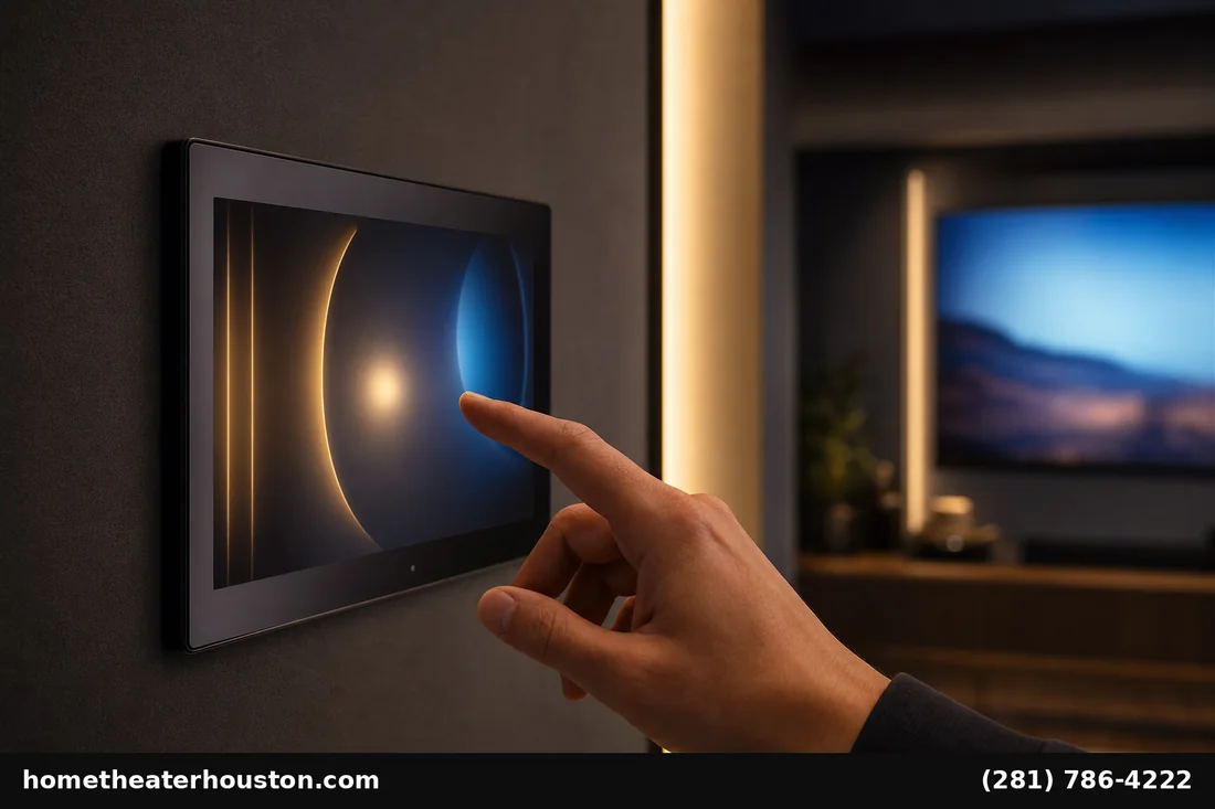 Smart home control panel for home theater Houston