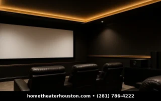 Luxury media room with cinema seating